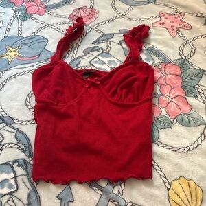 Garage cropped tank top size S